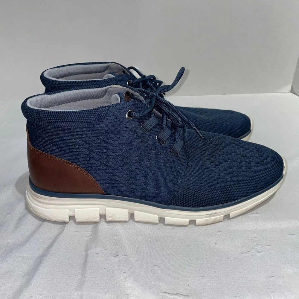 Johnston &‎ Murphy McGuffey Knit Chukka Navy Blue Mens 11M 25-9779 Sneaker Boot